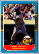 1987 Donruss Highlights Kirby Puckett