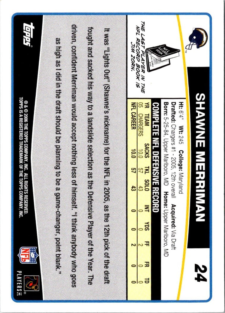 2006 Topps Shawne Merriman