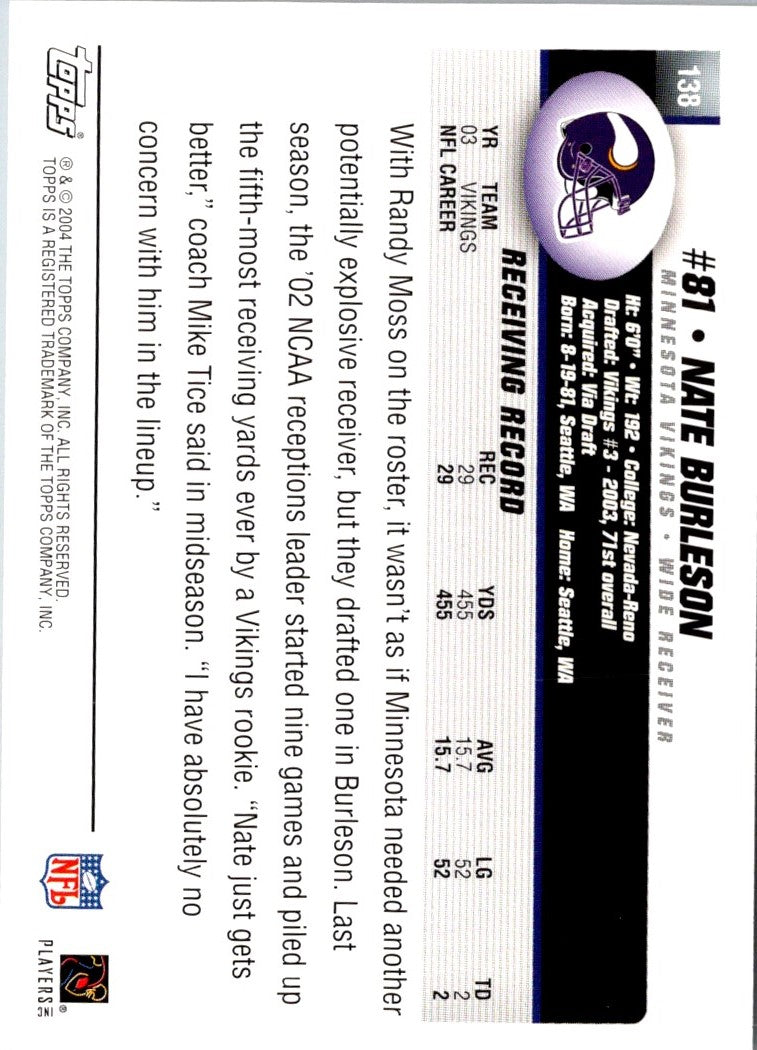 2004 Topps Nate Burleson