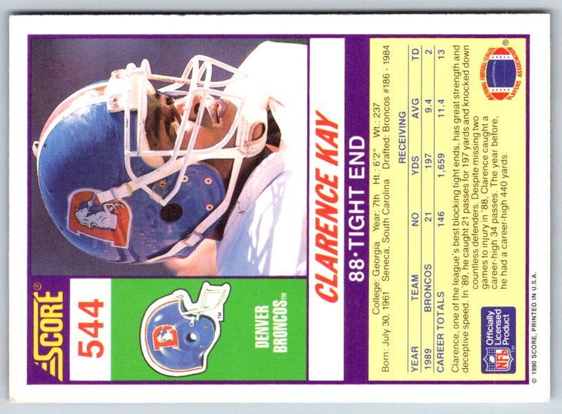 1990 Score Clarence Kay