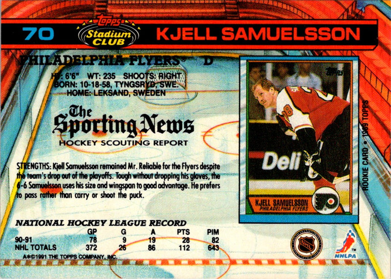 1991 Stadium Club Kjell Samuelsson