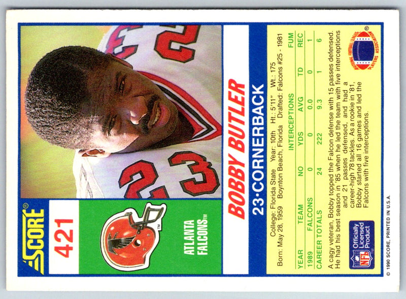1990 Score Bobby Butler