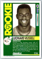 1991 Pinnacle Leonard Russell #336