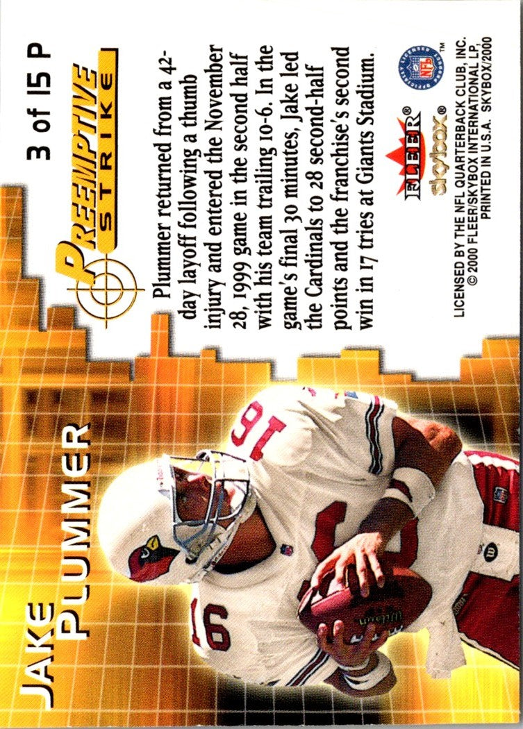 2000 SkyBox Preemptive Strike Jake Plummer