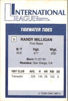 1987 TCMA International League All-Stars Randy Milligan #5