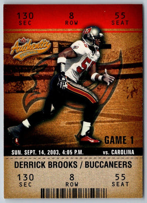 2003 Fleer Authentix Derrick Brooks #88
