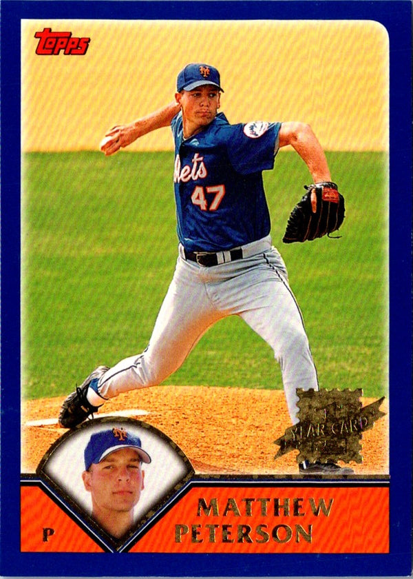 2003 Topps Matt Peterson #301 Rookie