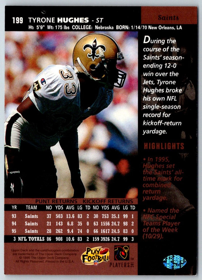 1996 Upper Deck Tyrone Hughes