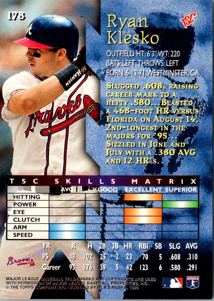 1996 Stadium Club Ryan Klesko