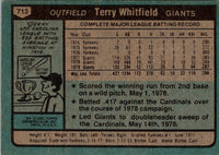 1980 Topps Terry Whitfield #713