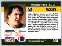 1990 Pro Set Ron Hallstrom #108 Rookie