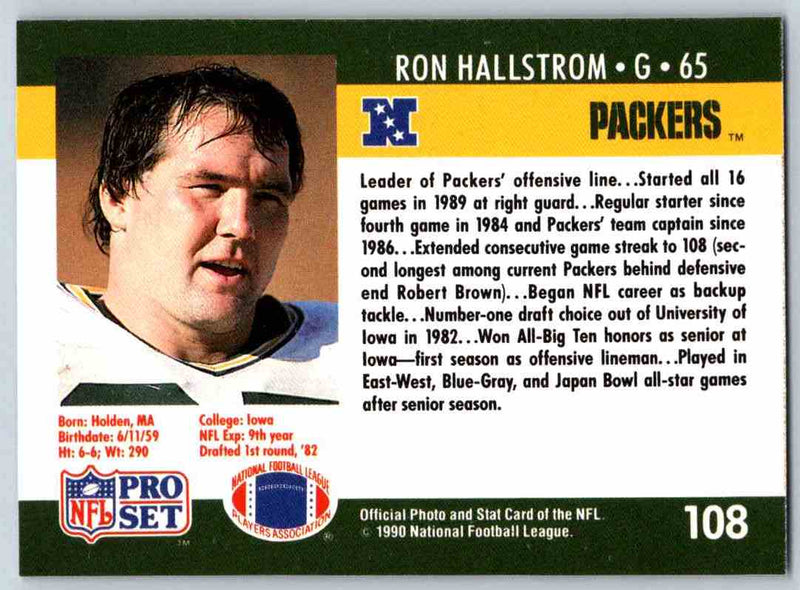 1990 Pro Set Ron Hallstrom