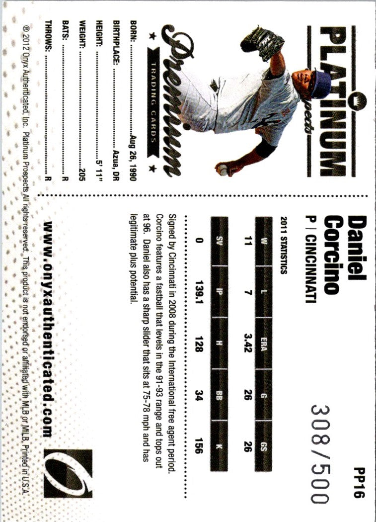 2012 Onyx Platinum Prospects Daniel Corcino