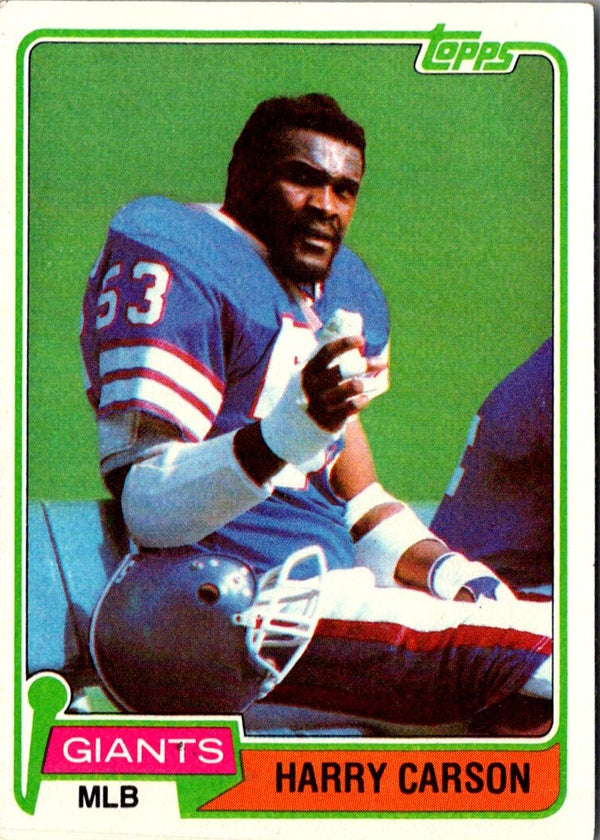 1981 Topps Harry Carson #475