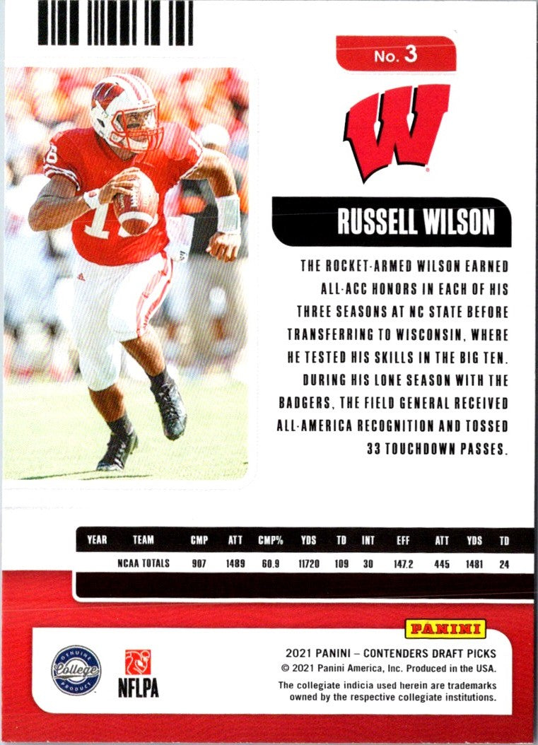 2021 Panini Contenders Draft Picks Russell Wilson