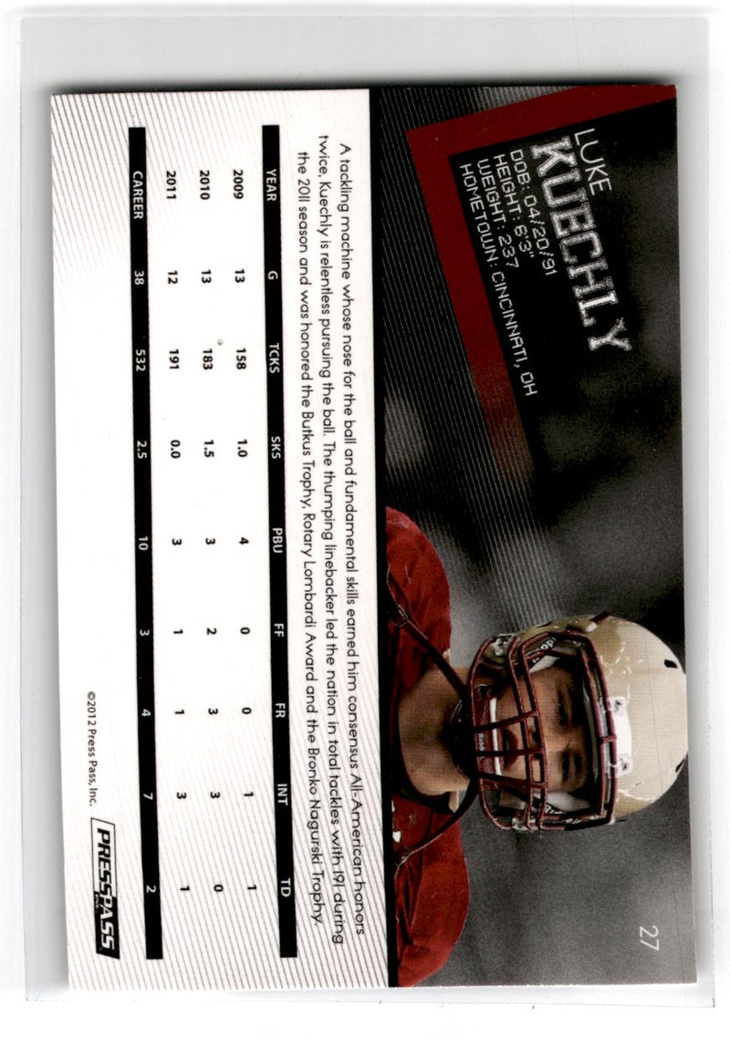 2012 Press Pass Luke Kuechly