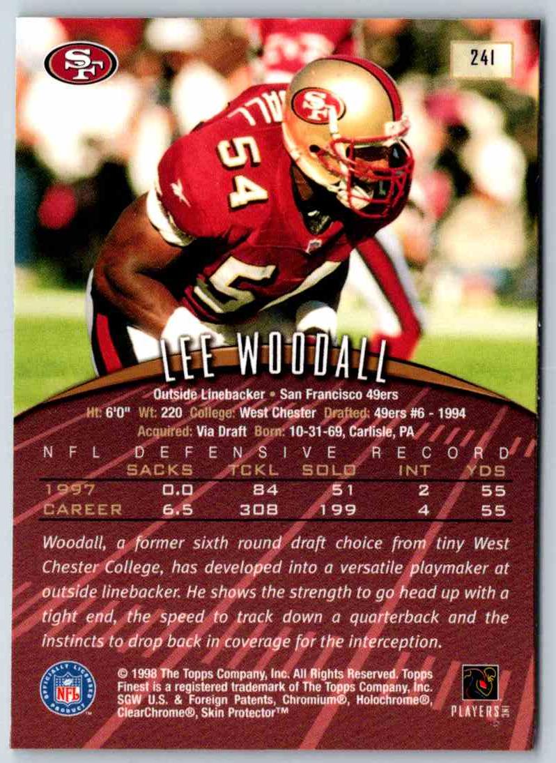 1998 Topps Finest Football Lee Woodall