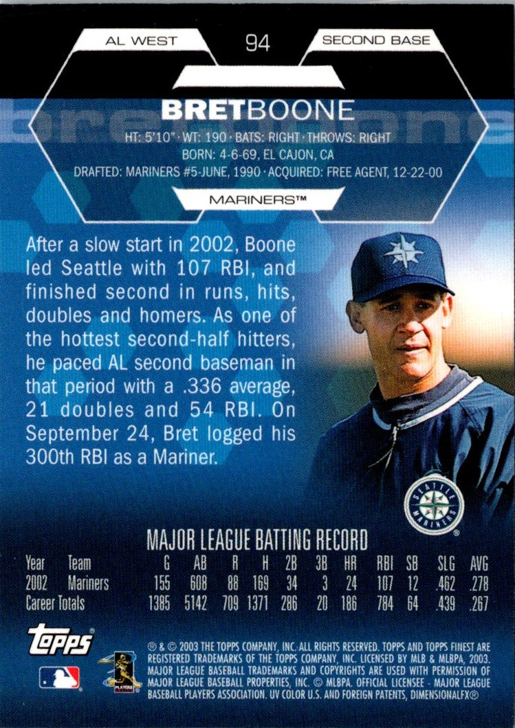 2003 Finest Bret Boone