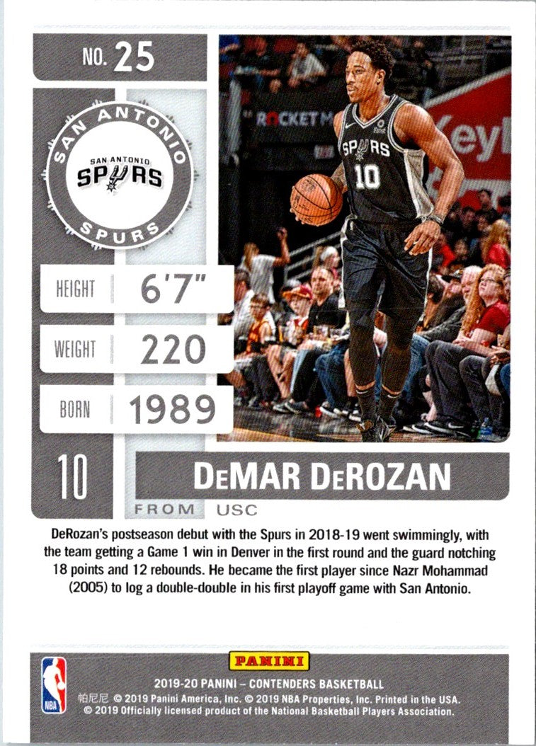 2019 Panini Contenders DeMar DeRozan