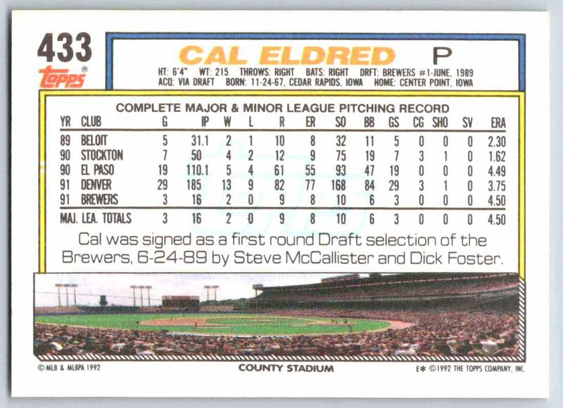 1992 Topps Cal Eldred