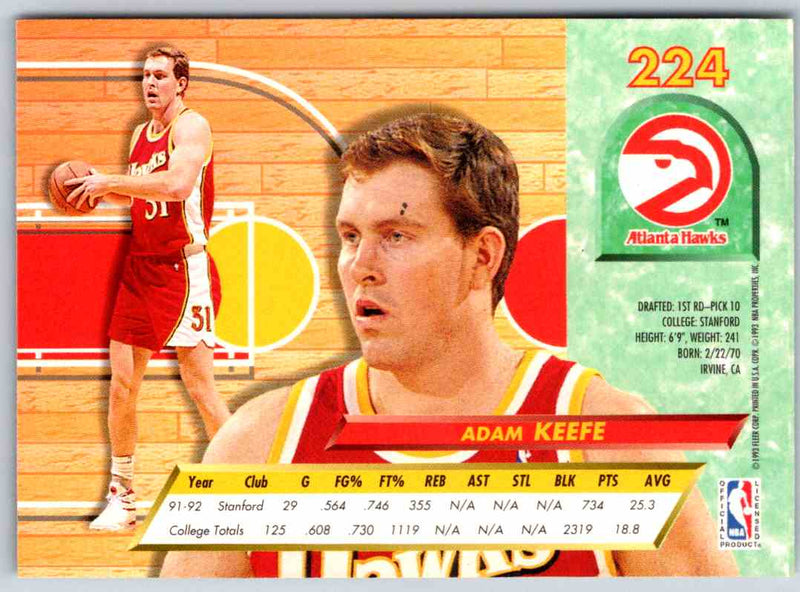 1992 Fleer Ultra Adam Keefe