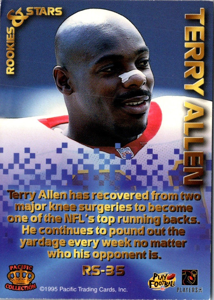 1995 Pacific Triple Folders Rookies and Stars Blue Terry Allen