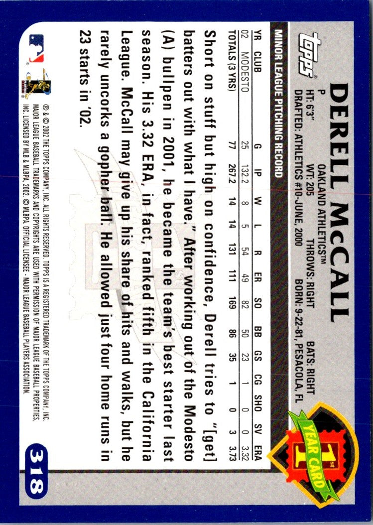 2003 Topps Derell McCall