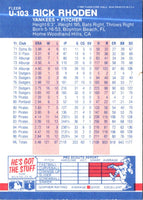 1987 Fleer Update Rick Rhoden #U-103