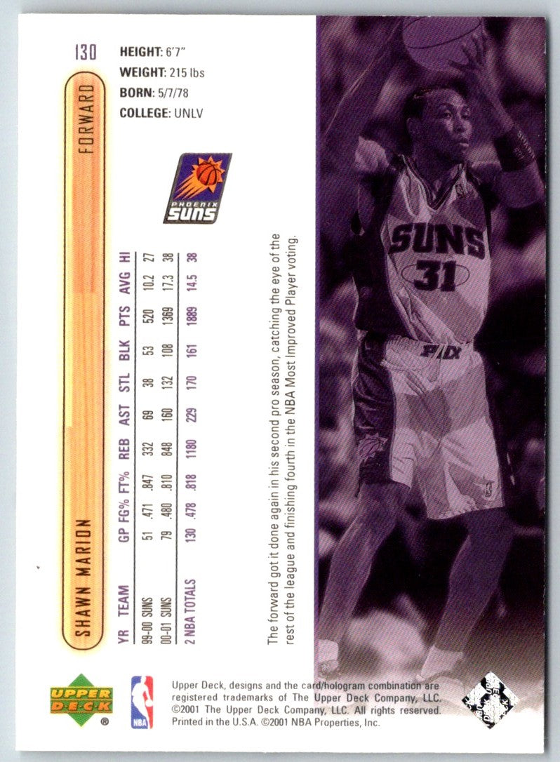 2001 Upper Deck Shawn Marion