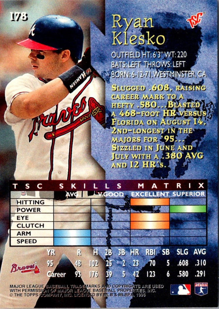 1996 Stadium Club Extreme Players Bronze Ryan Klesko
