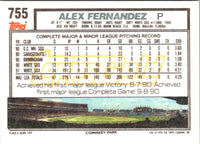 1992 Topps Alex Fernandez #755