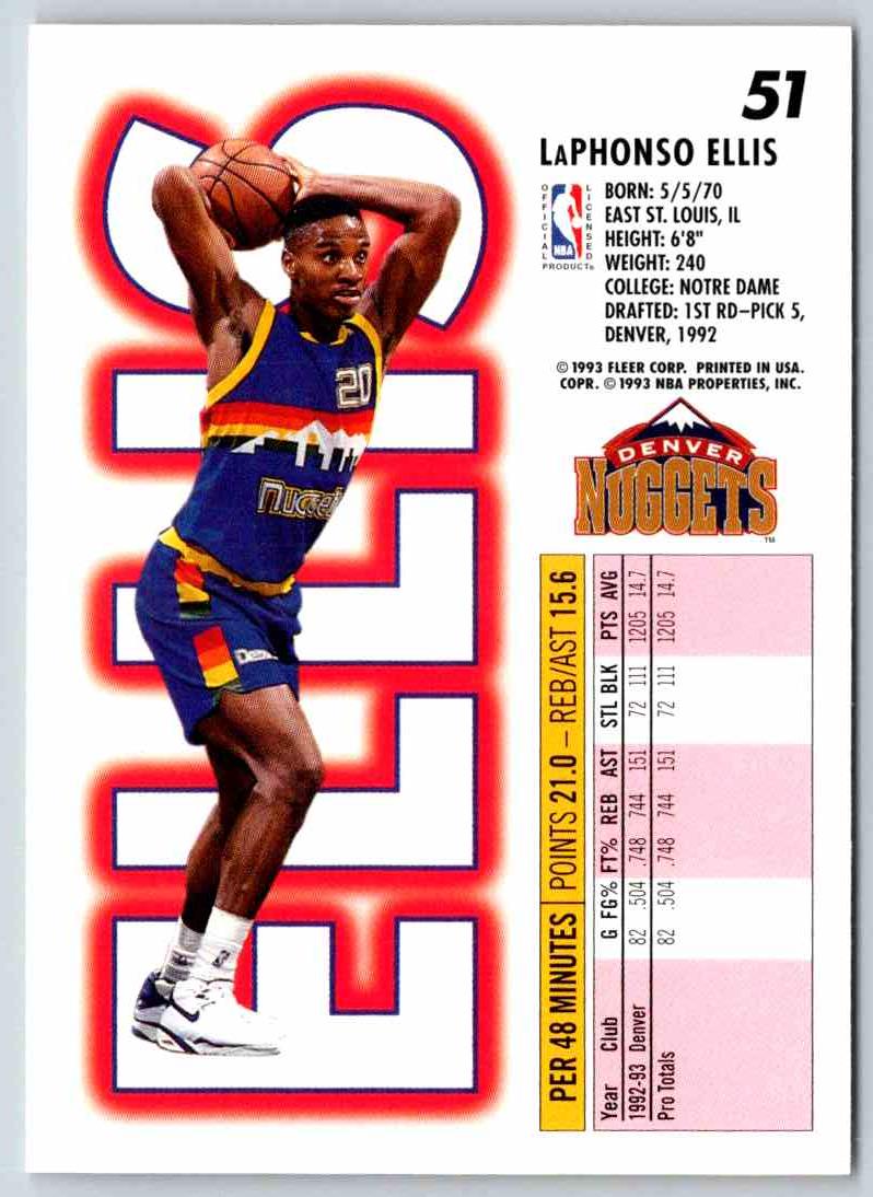 1993 Fleer Laphonso Ellis