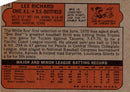 1972 O-Pee-Chee Lee Richard