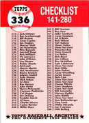 1991 Topps Archives 1953 Checklist 141-280
