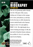 2010 Upper Deck Season Biography Josh Johnson