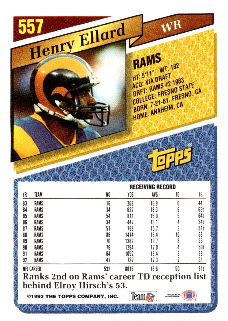 1993 Topps Henry Ellard