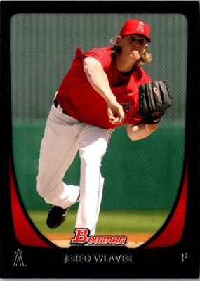 2011 Bowman Jered Weaver #158 NM-MT