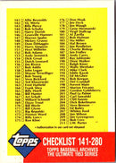 1991 Topps Archives 1953 Checklist 141-280