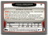 2013 Bowman Chrome Jordan Zimmermann #33