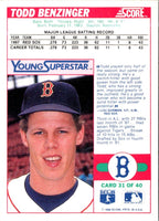 1988 Score Young Superstars I Todd Benzinger #31