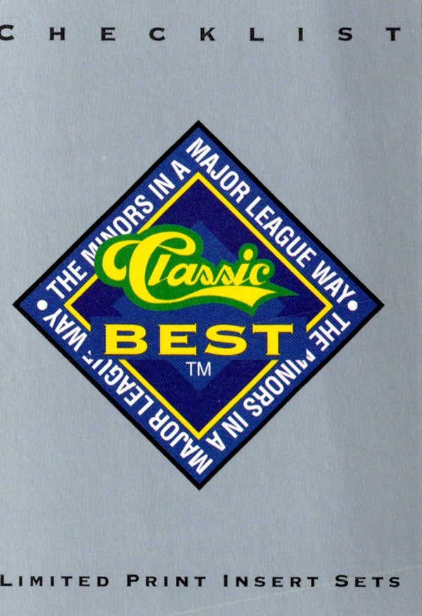 1993 Classic Best Checklist 4 #300