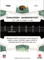 2008 Score Super Bowl XLIII Chauncey Washington #423