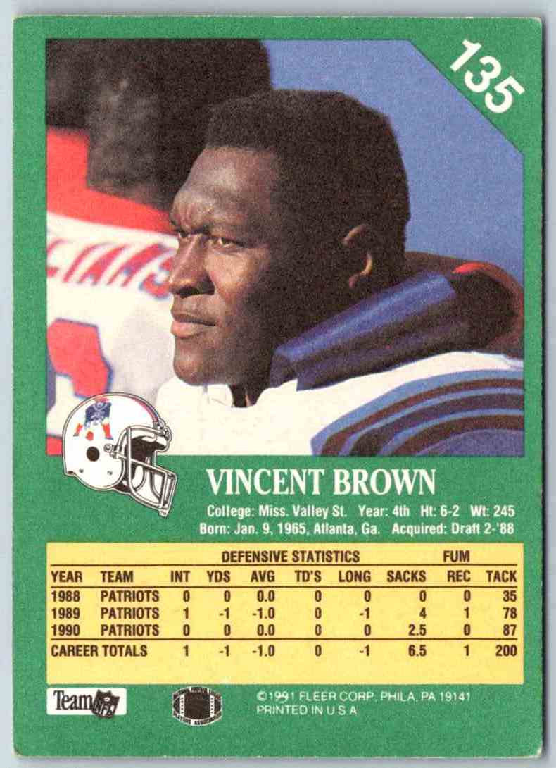 1991 Fleer Ultra Vincent Brown