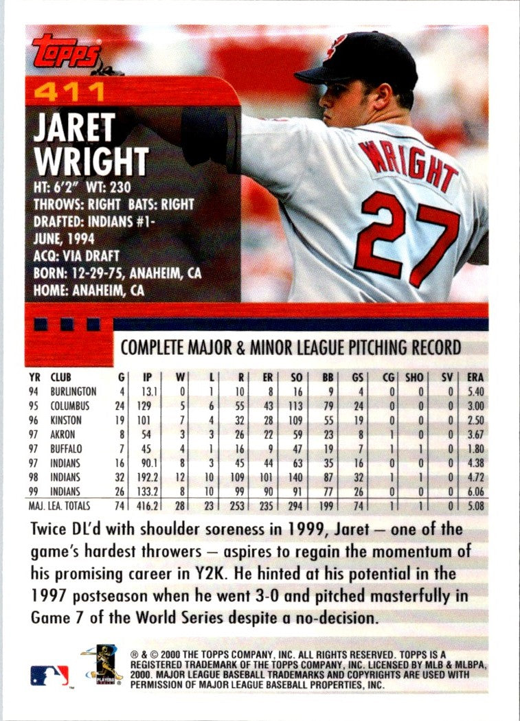 2000 Topps Jaret Wright