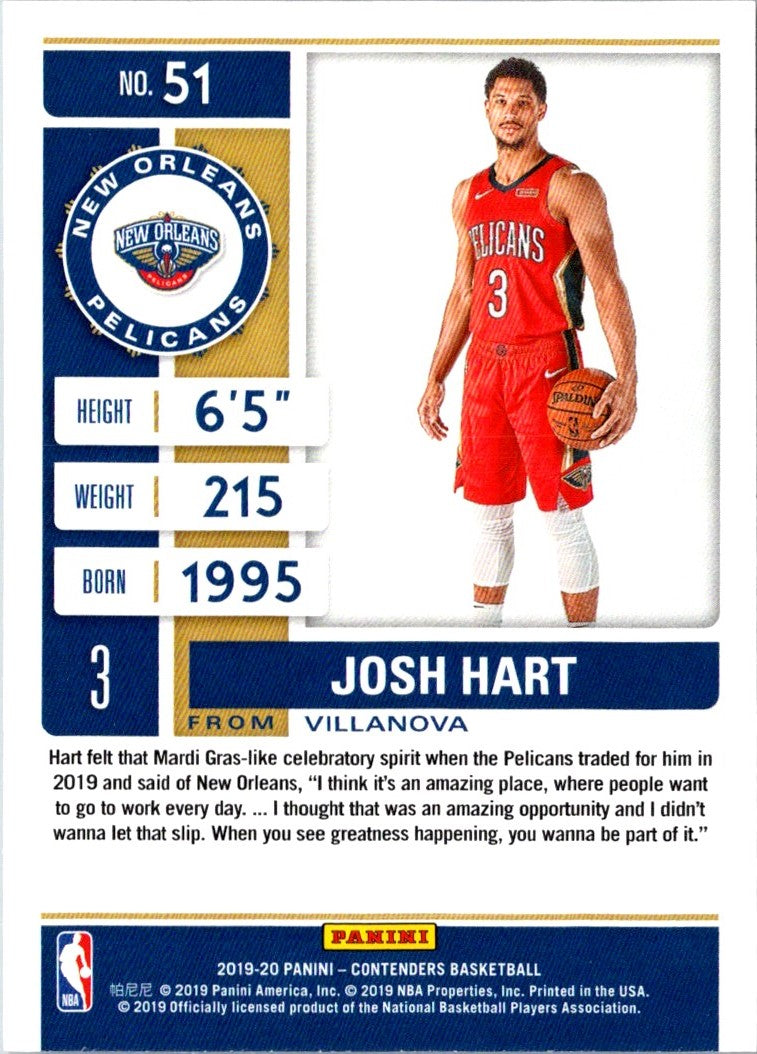 2019 Panini Contenders Josh Hart