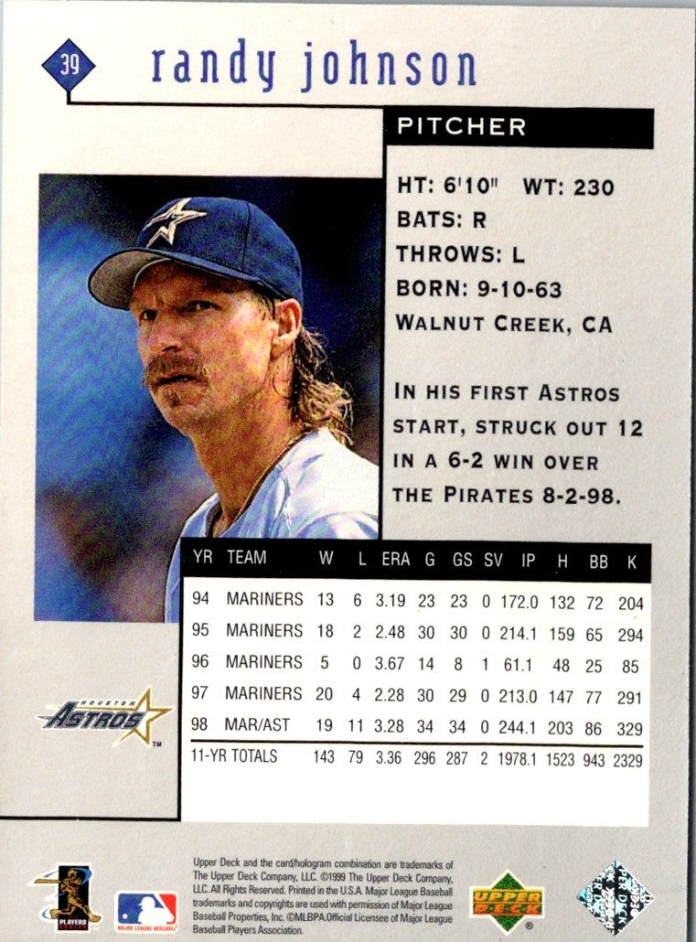 1999 Upper Deck Randy Johnson