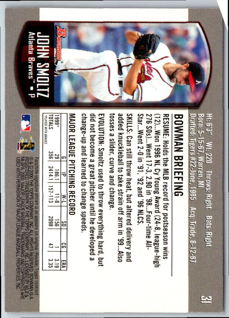 2000 Bowman John Smoltz