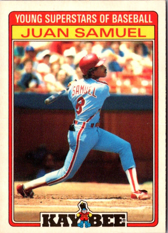 1986 Topps Kay-Bee Young Superstars of Baseball Juan Samuel #29