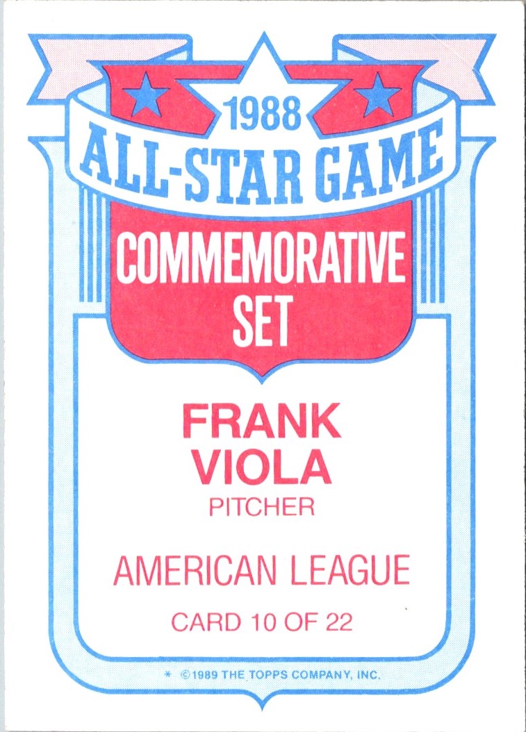 1989 Topps Glossy All-Stars Frank Viola