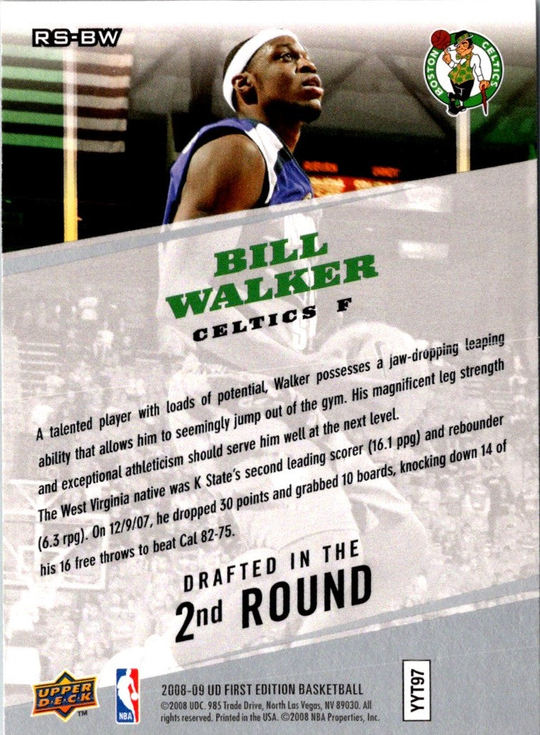 2008 Upper Deck First Edition Rookie Standouts Bill Walker